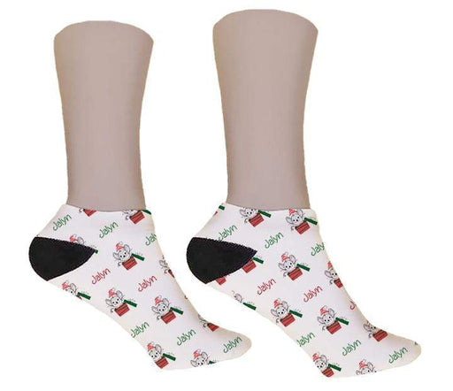 Christmas Mouse Personalized Socks - Potter's Printing