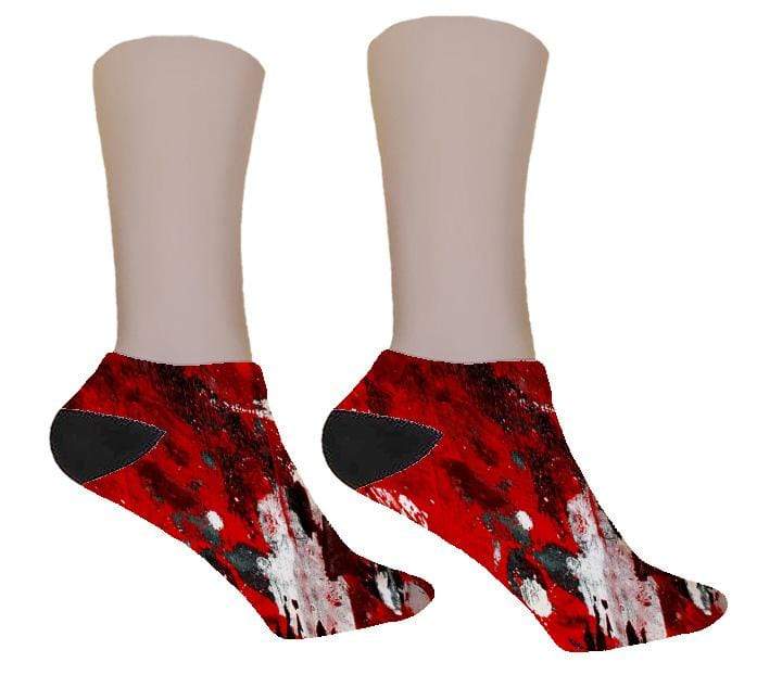 Red Paint Splatter Socks - Potter's Printing
