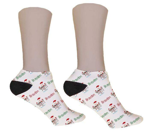 Snowman Personalized Christmas Socks - Potter's Printing