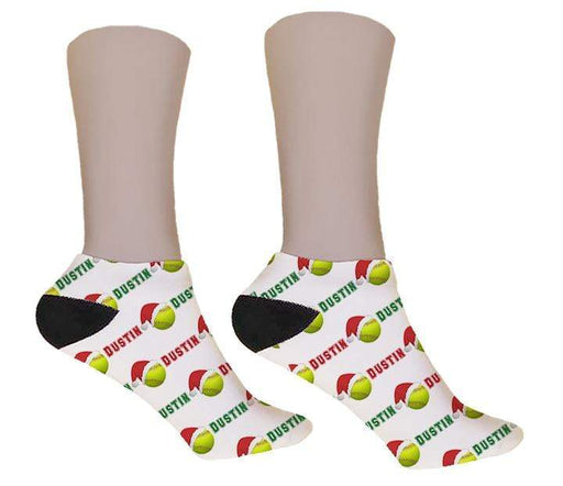 Softball Personalized Christmas Socks - Potter's Printing