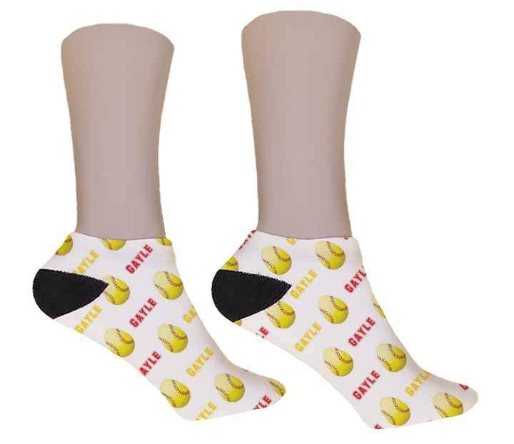 Softball Personalized Easter Socks - Potter's Printing