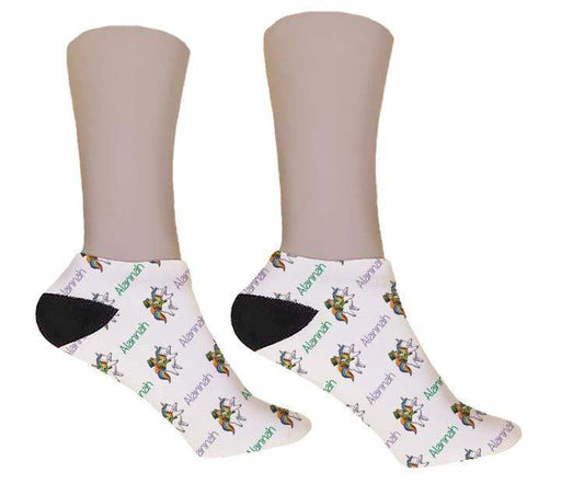 Unicorn Personalized St Patrick's Day Socks - Potter's Printing