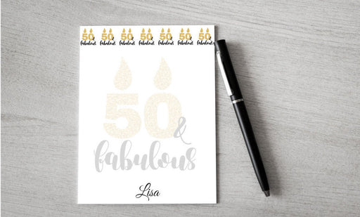 Personalized 50th Birthday Design Note Pad