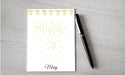 Personalized 70th Birthday Design Note Pad