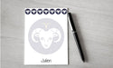 Personalized Aries Design Note Pad
