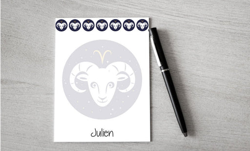 Personalized Aries Design Note Pad