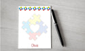 Personalized Autism Puzzle Piece Design Note Pad