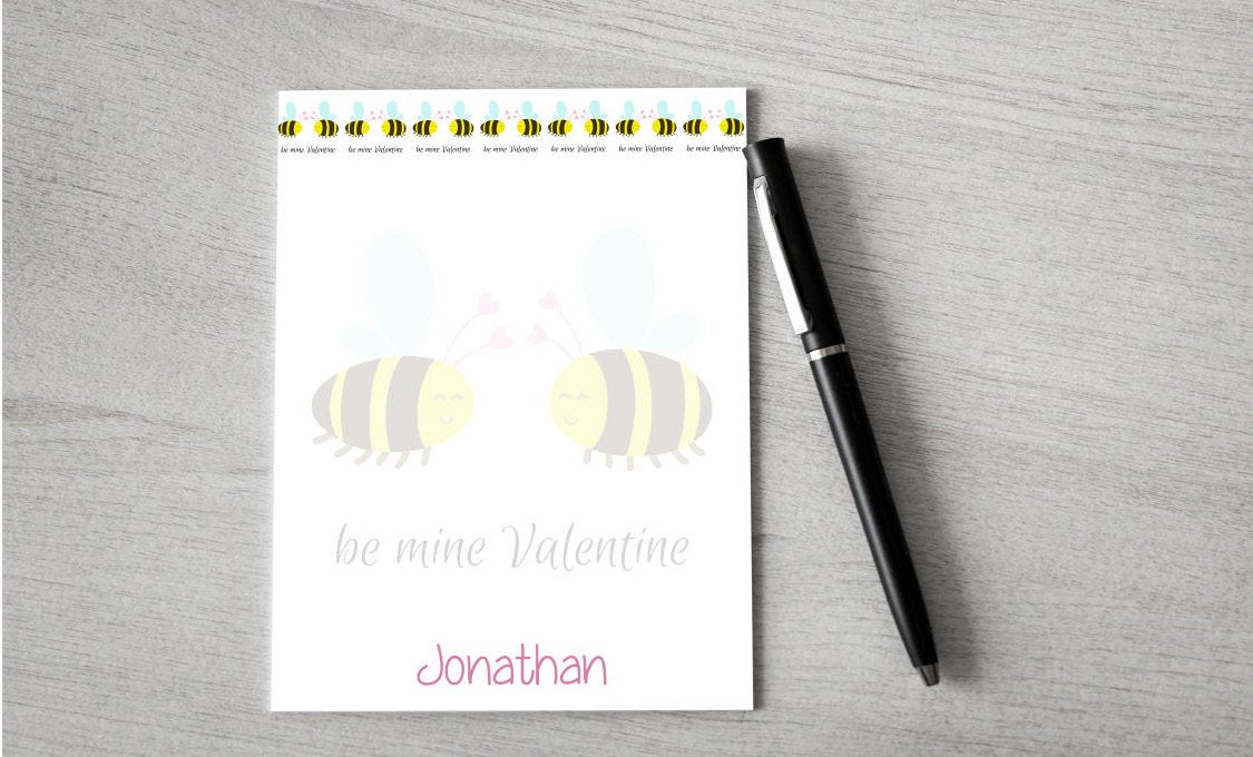 Personalized Bee Mine Design Note Pad