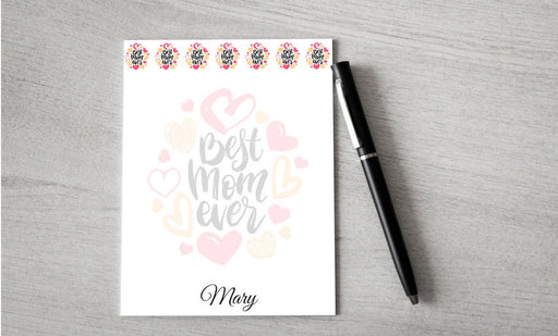 Personalized Best Mom Design Note Pad