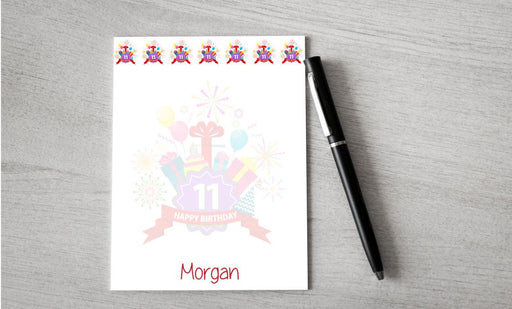 Personalized 11th Birthday Design Note Pad