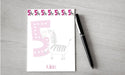 Personalized Zebra 5th Birthday Design Note Pad