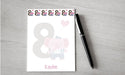 Personalized Elephant 8th Birthday Design Note Pad
