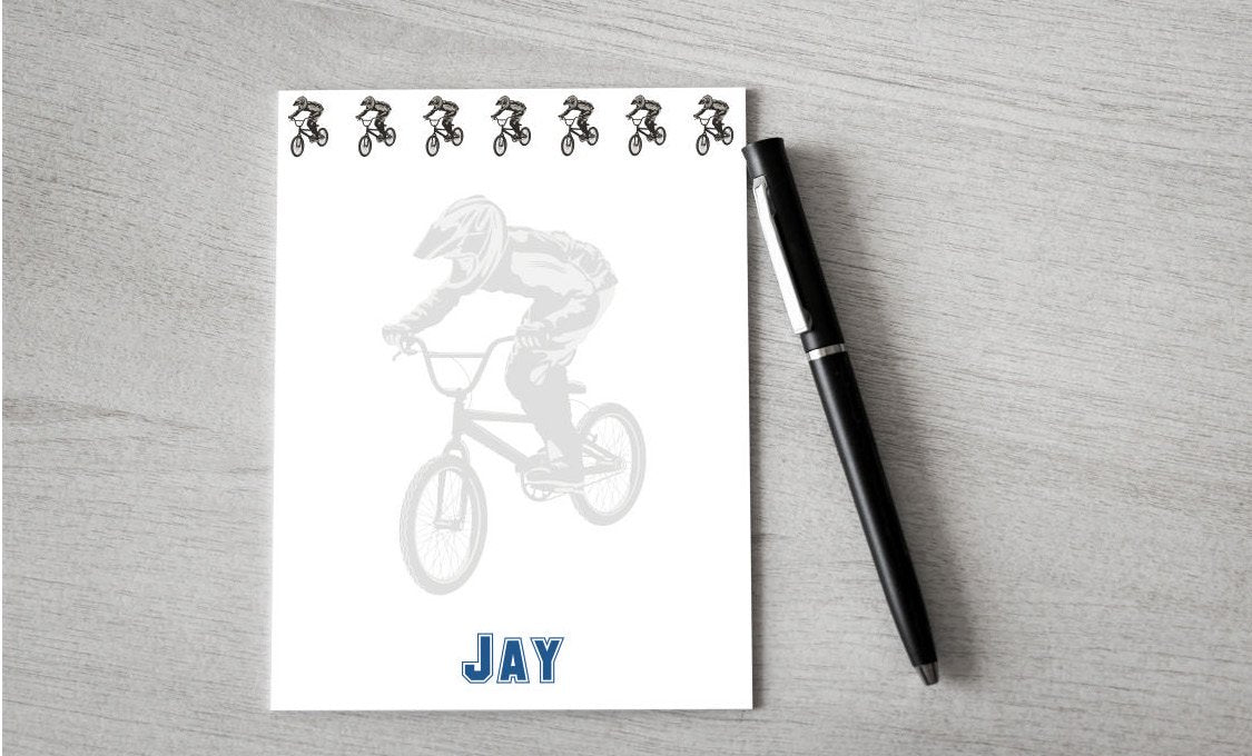 Personalized BMX Bike Design Note Pad