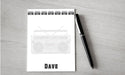 Personalized Bombox Design Note Pad