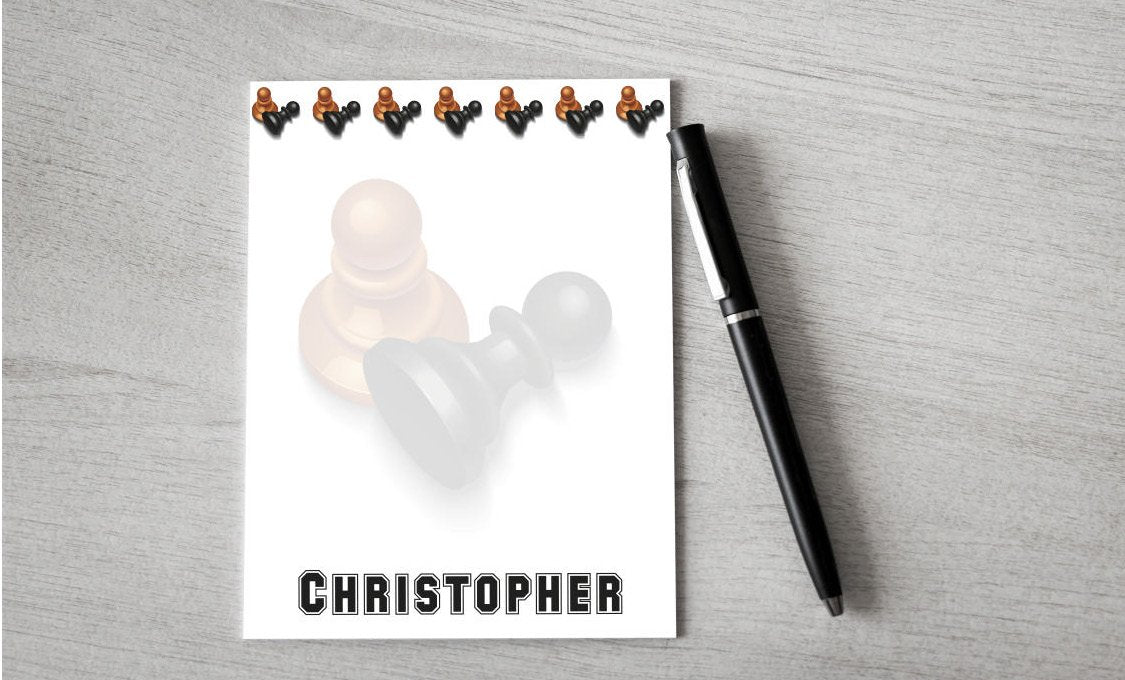 Personalized Chess Design Note Pad