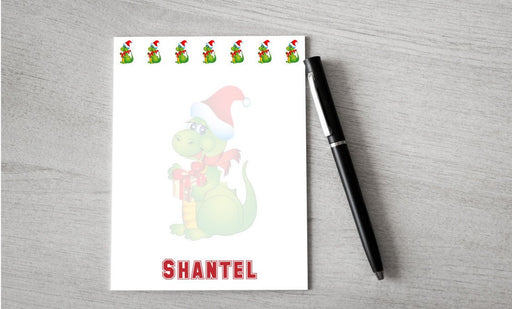Personalized Dinosaur Christmas Design Note Pad