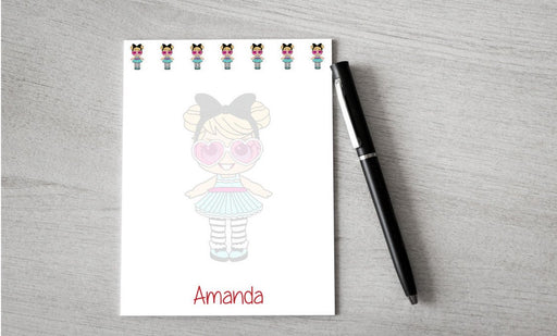 Personalized Doll Design Note Pad