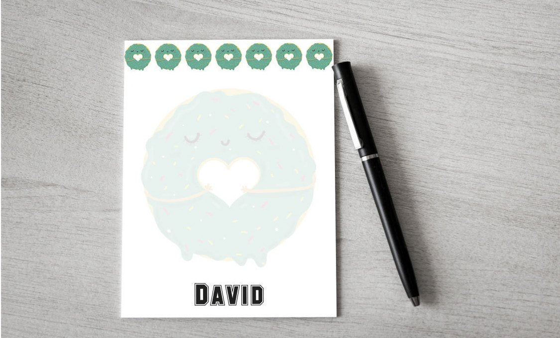 Personalized Donut Design Note Pad