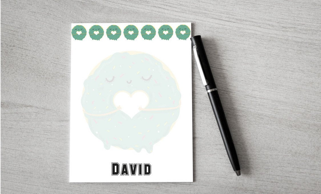 Personalized Donut Design Note Pad — Potter's Printing