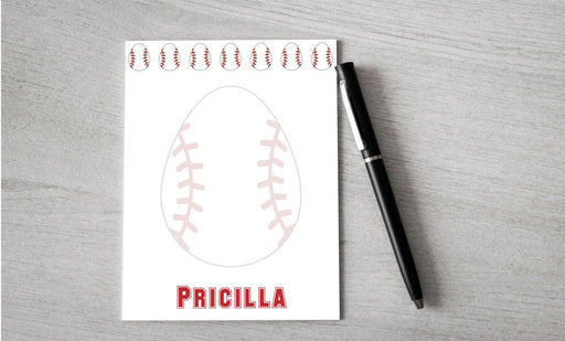 Personalized Easter Baseball Design Note Pad