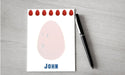 Personalized Easter Bowling Design Note Pad