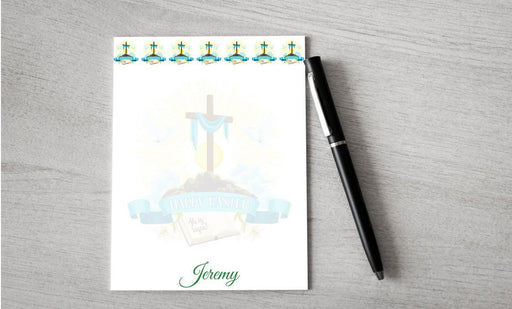 Personalized Easter Cross Design Note Pad