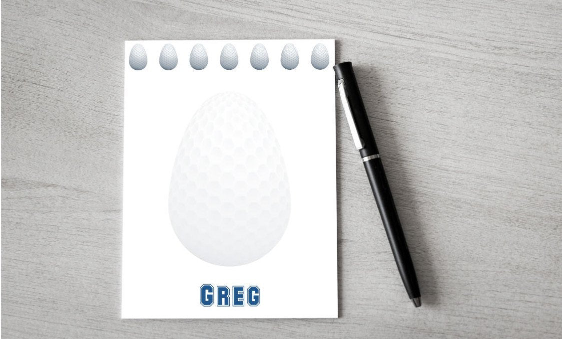 Personalized Easter Golf Design Note Pad
