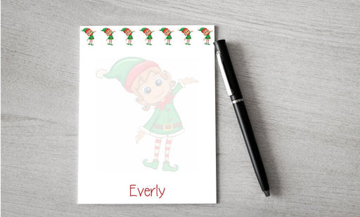 Personalized Elf Girl Design Note Pad