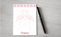 Personalized Valentine Flamingo Design Note Pad