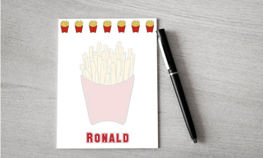 Personalized French Fries Design Note Pad