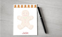 Personalized Gingerbread Boy Design Note Pad