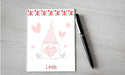 Personalized Valentine Gnome Design Note Pad