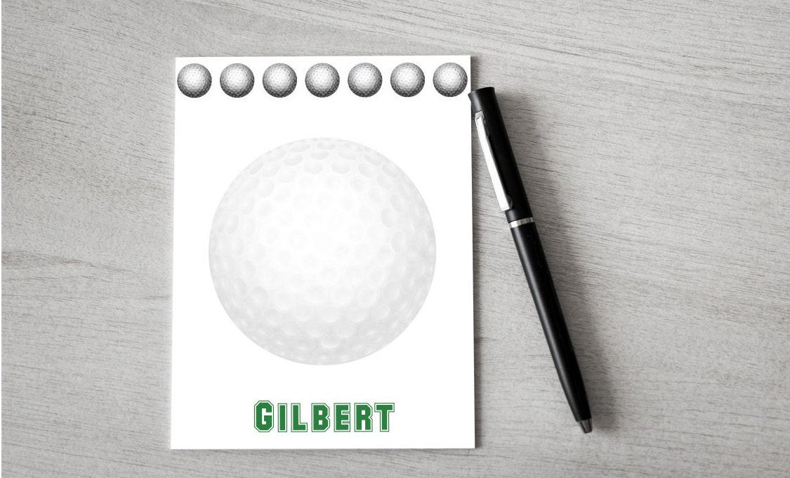 Personalized Golf Design Note Pad