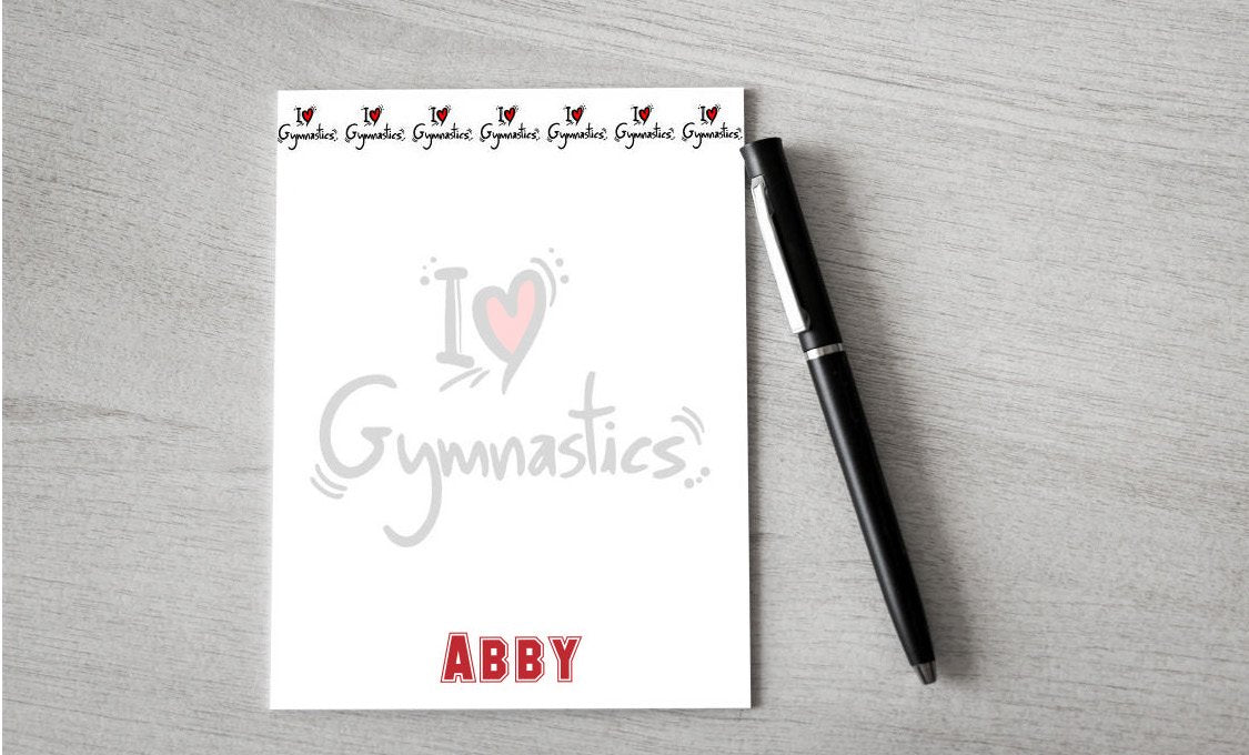 Personalized Gymnastics Design Note Pad