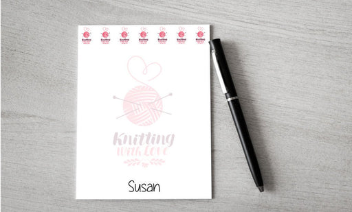 Personalized Knitting Design Note Pad
