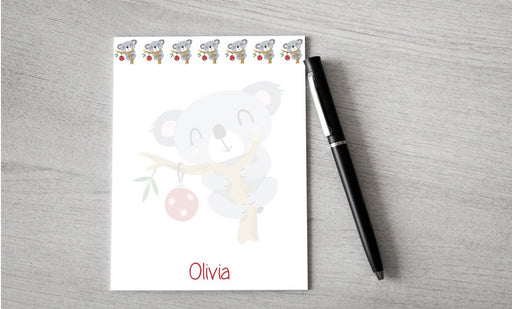 Personalized Christmas Koala Design Note Pad
