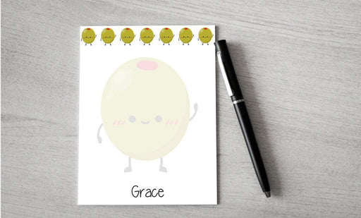 Personalized Olive Design Note Pad