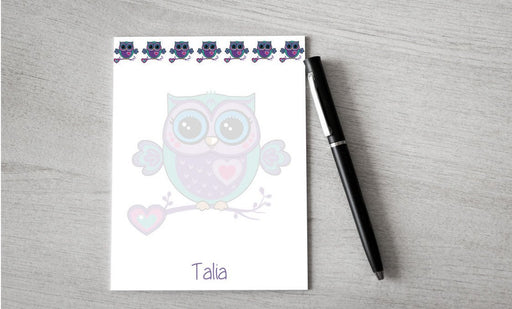 Personalized Owl Design Note Pad