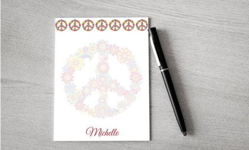 Personalized Peace Design Note Pad
