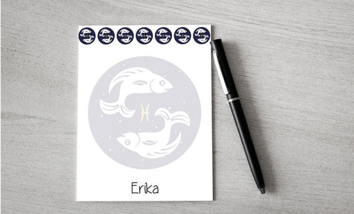 Personalized Pisces Design Note Pad