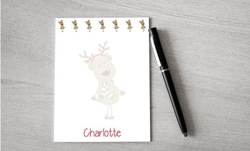 Personalized Reindeer Design Note Pad