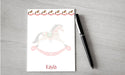 Personalized Rocking Horse Design Note Pad