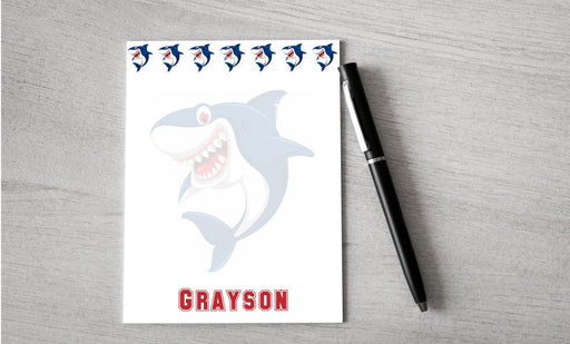 Personalized Shark Design Note Pad