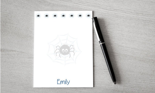 Personalized Spider Design Note Pad