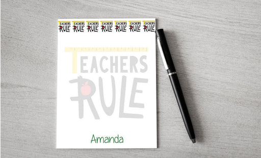 Personalized Teachers Rule Design Note Pad