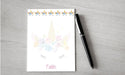 Personalized Unicorn Design Note Pad