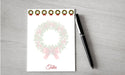 Personalized Wreath Design Note Pad