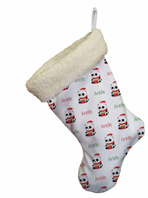 Personalized Panda Design Christmas Stocking