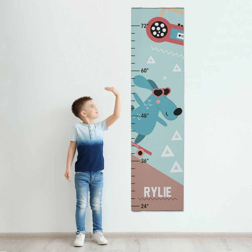 Personalized Dog Design Boys Growth Chart
