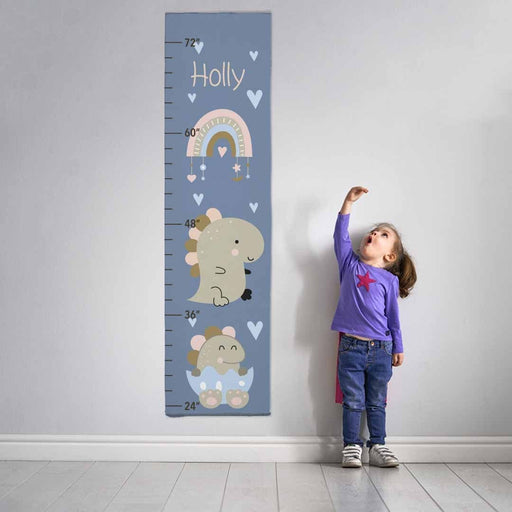 Personalized Girl Dino Design Girls Growth Chart